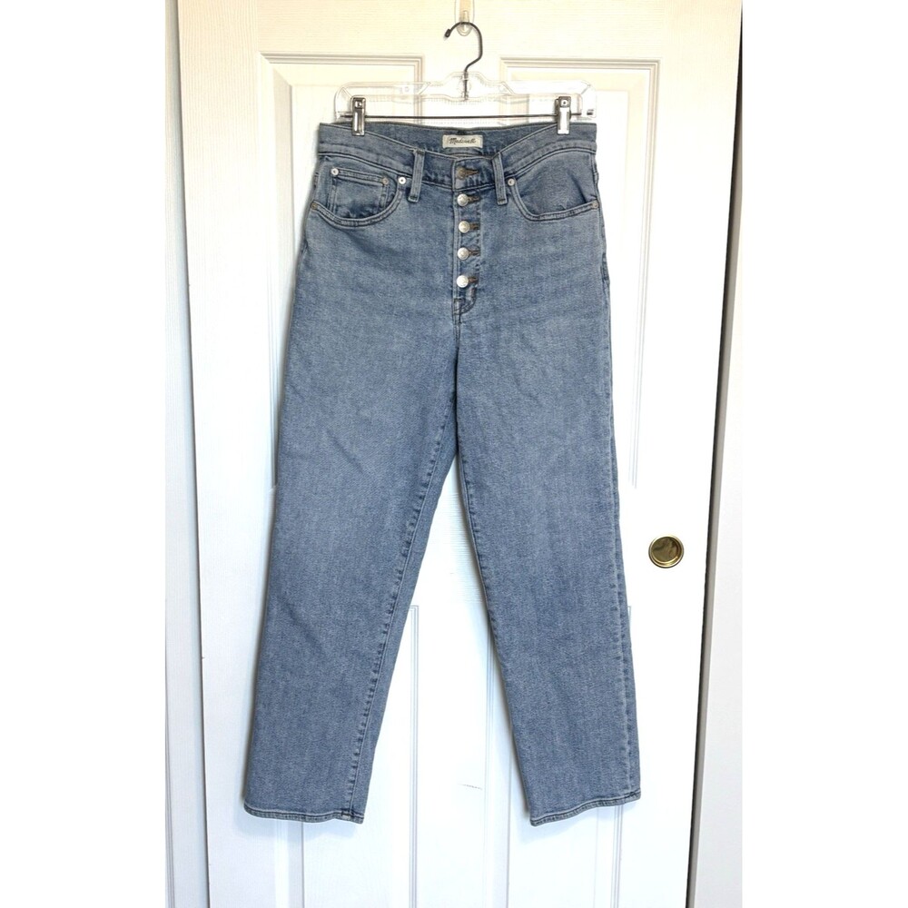 Madewell 28 The Perfect Vintage Jeans Straight Leg Stretch Light Wash Women’s